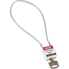 Cadenas de sécurité — Compact à câble, Blanc, KD - Clé différente, Acier, 216.00 mm, 1 Boîte